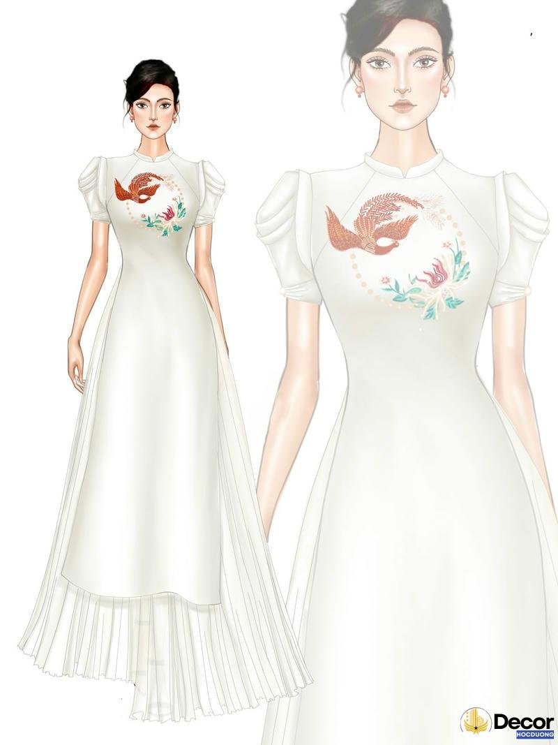 trang trí áo dài cách tân