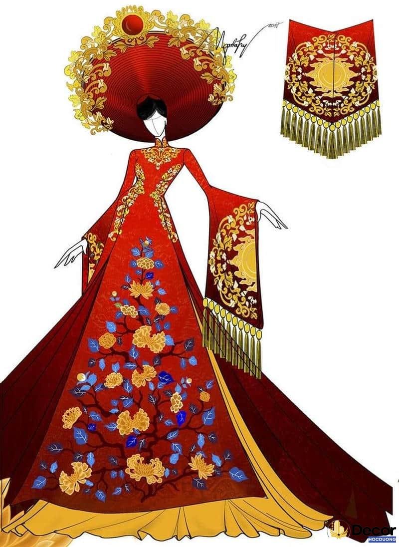 trang trí áo dài đẹp