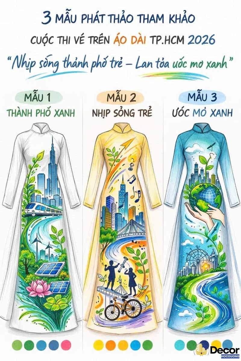 trang trí áo dài