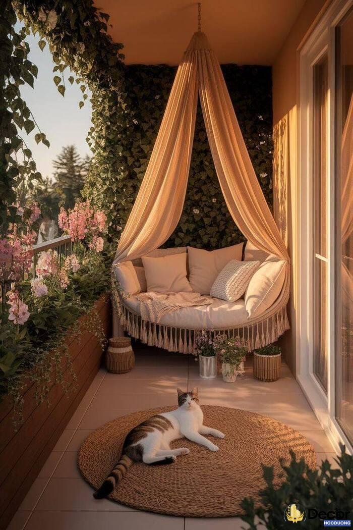 trang trí ban công xinh