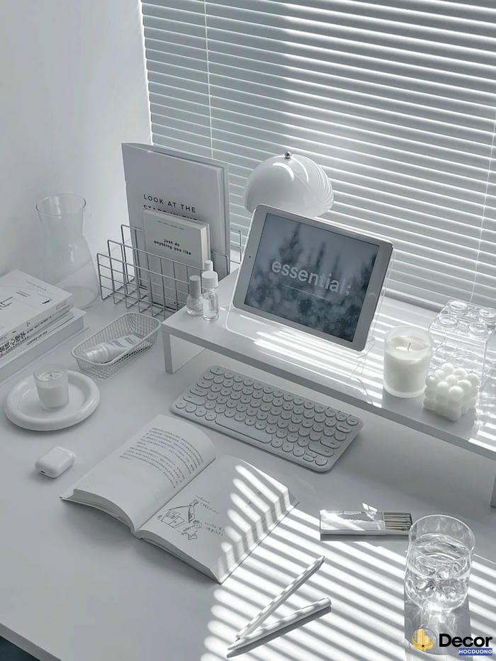 trang trí bàn học kiểu hàn quốc