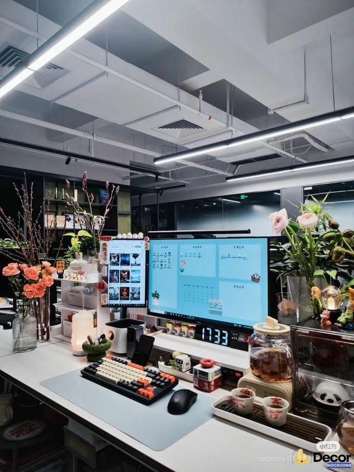 trang trí bàn làm việc