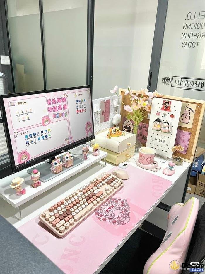 trang trí bàn làm việc đẹp