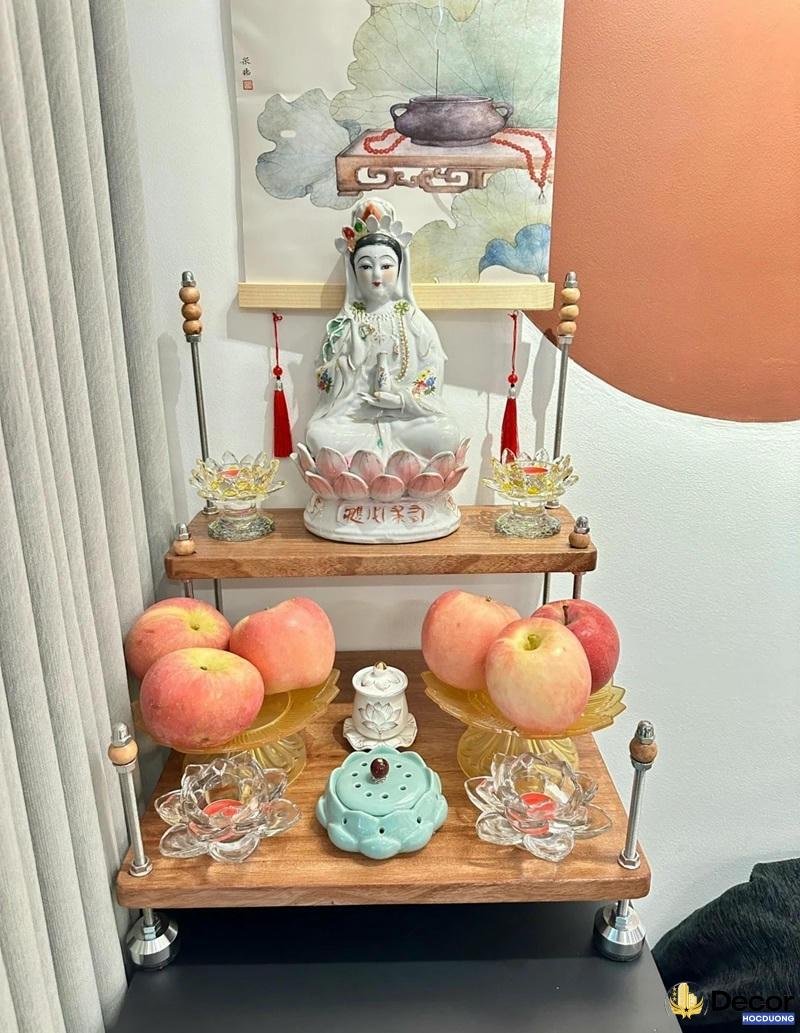 trang trí bàn thờ bồ tát