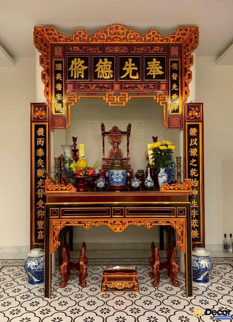 trang trí bàn thờ hiện đại