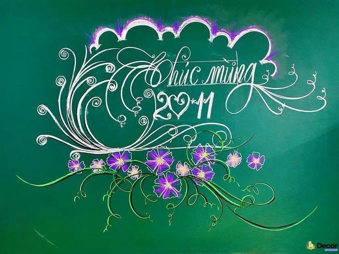 trang trí bảng 20.11 đơn giản dễ thực hiện