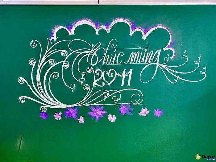 trang trí bảng 20.11 đơn giản học sinh tự làm