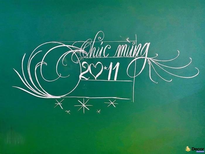 trang trí bảng 20.11 đơn giản nghệ thuật