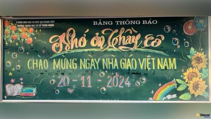 trang trí bảng 20.11 đơn giản