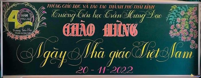 trang trí bảng 20_11 bằng phấn sáng tạo