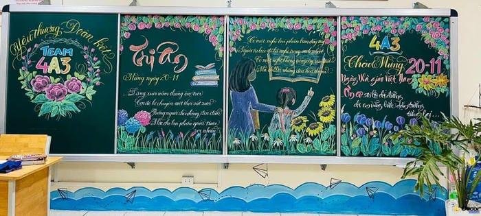 trang trí bảng 20_11 đẹp mà nhanh