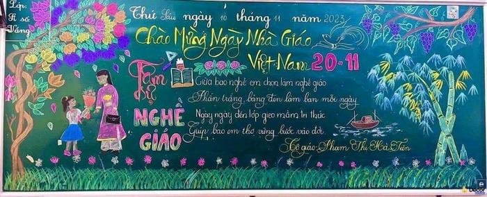 trang trí bảng 20_11 đẹp và ý nghĩa