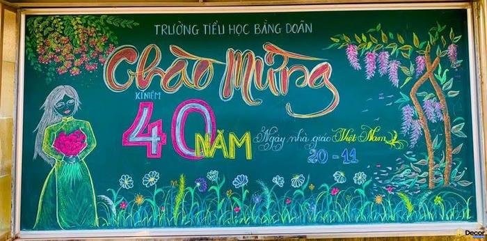 trang trí bảng 20_11 đơn giản