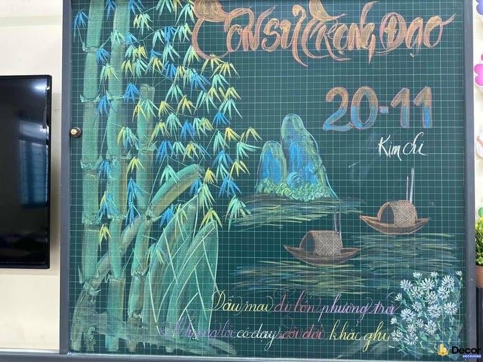 trang trí bảng 20_11 siêu đẹp