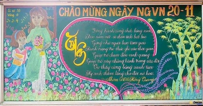 trang trí bảng 20_11 theo chủ đề