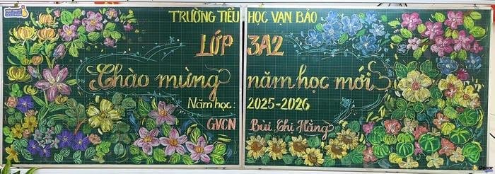 trang trí bảng chào mừng năm học mới