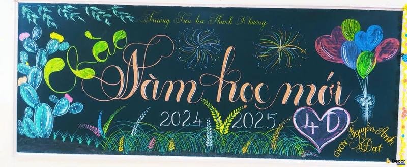 trang trí bảng chào mừng năm học mới 2025