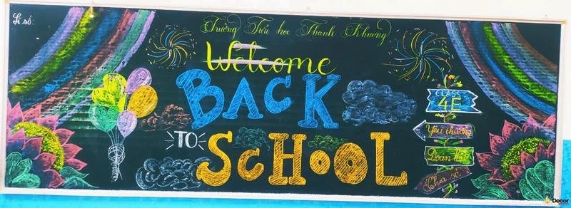 trang trí bảng chào mừng năm học mới 2026