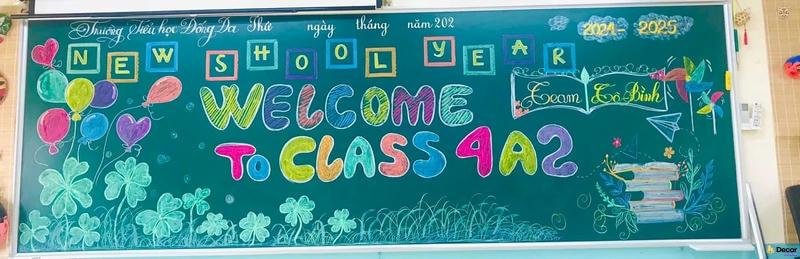 trang trí bảng chào mừng năm học mới cho lớp