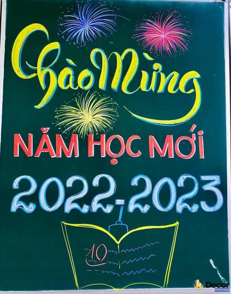 trang trí bảng chào mừng năm học mới đẹp mắt