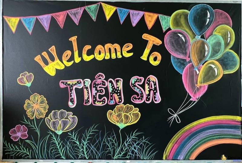 trang trí bảng chào mừng năm học mới mầm non