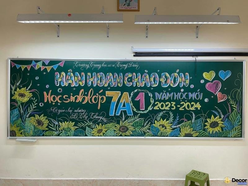 trang trí bảng chào mừng năm học mới mới lạ