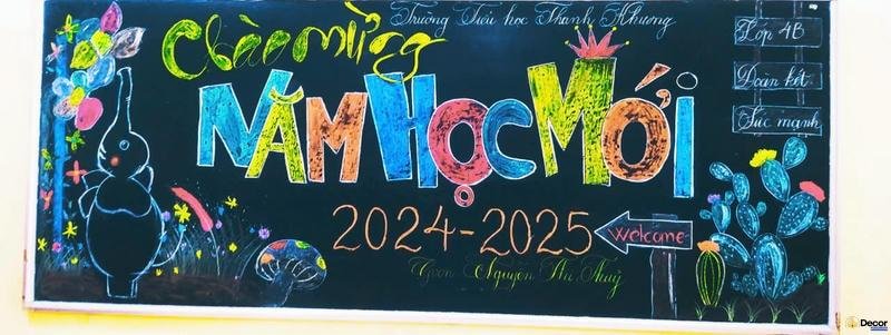 trang trí bảng chào mừng năm học mới năm nay