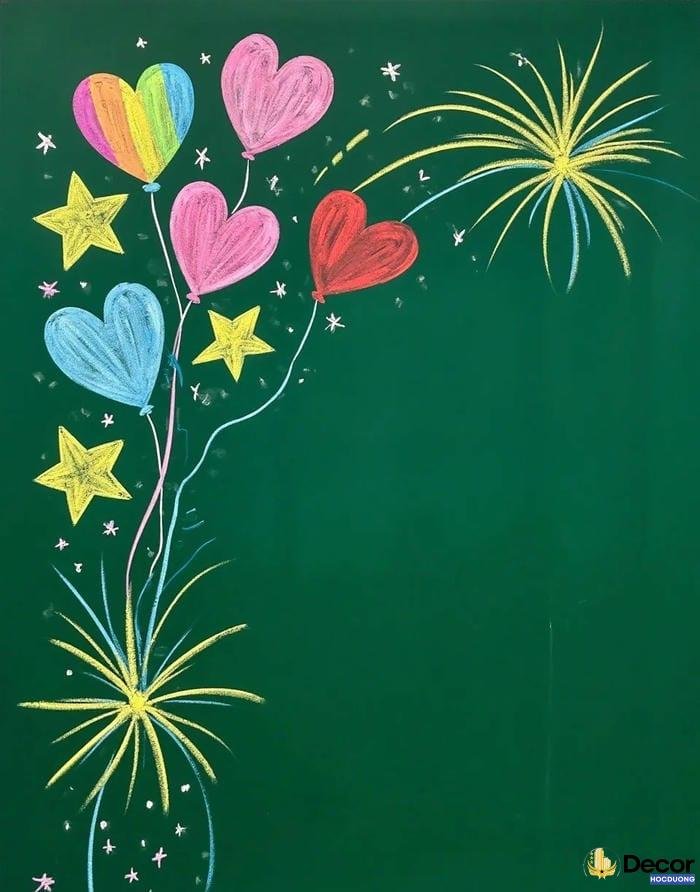 trang trí bảng cho học sinh cấp hai