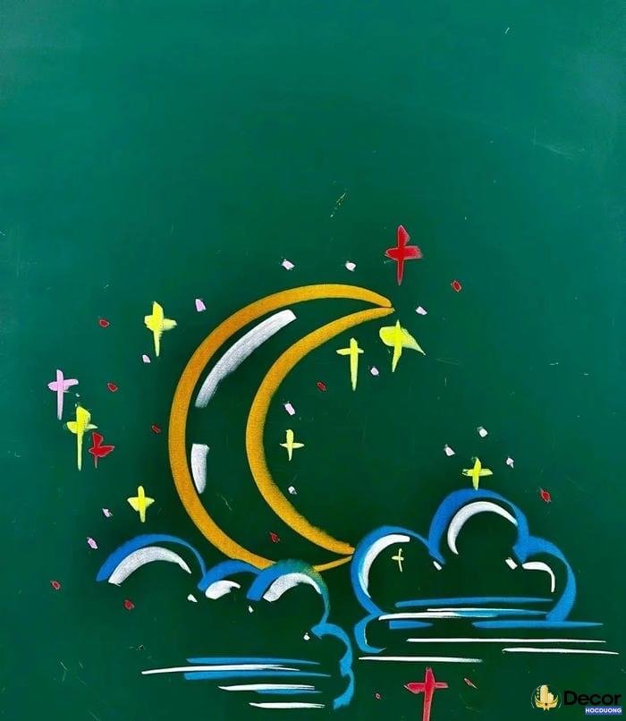 trang trí bảng cuối năm