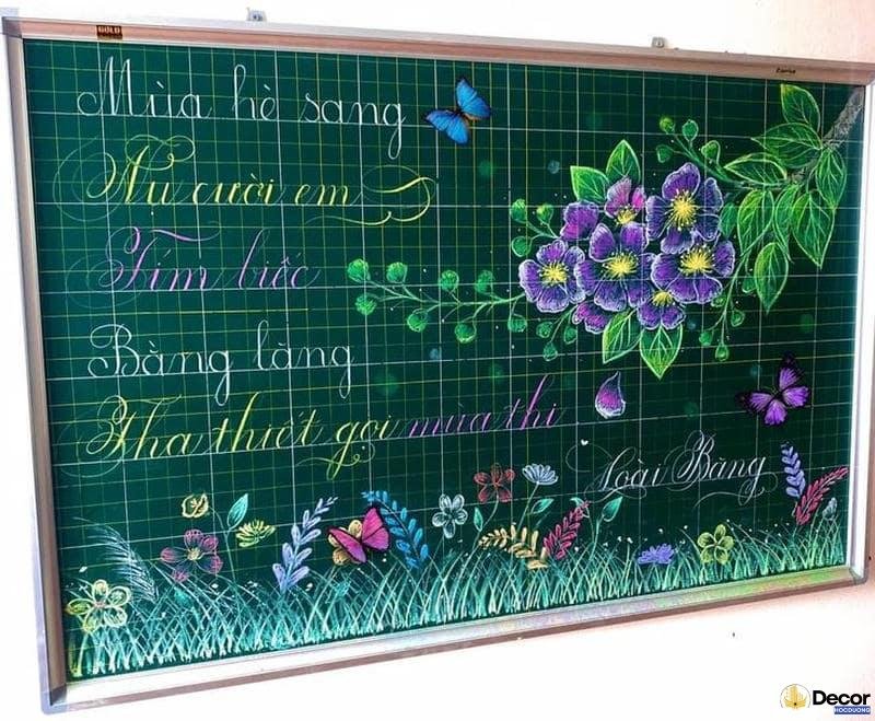 trang trí bảng đẹp cho lớp học