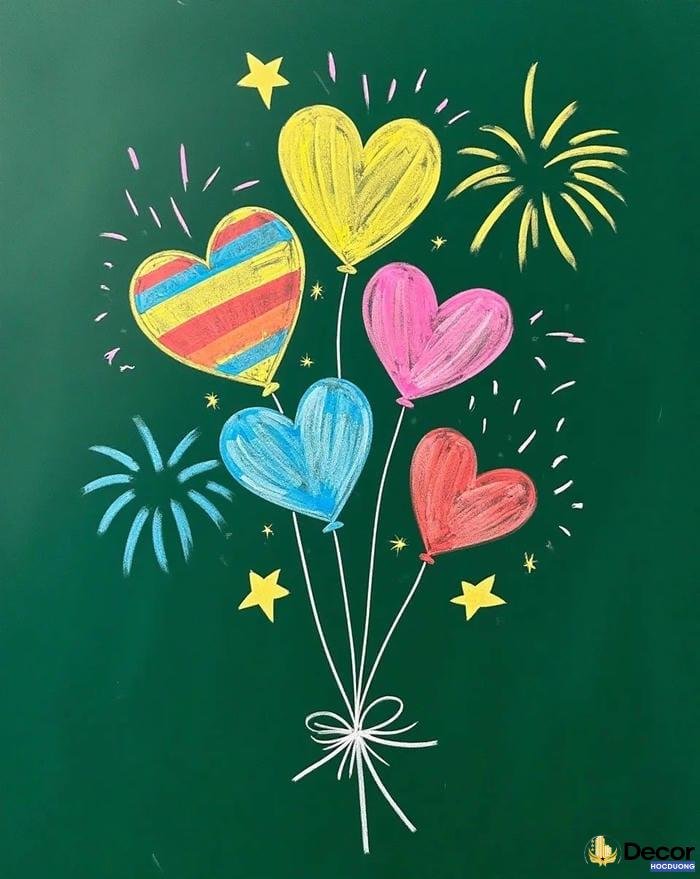 trang trí bảng đẹp dễ làm