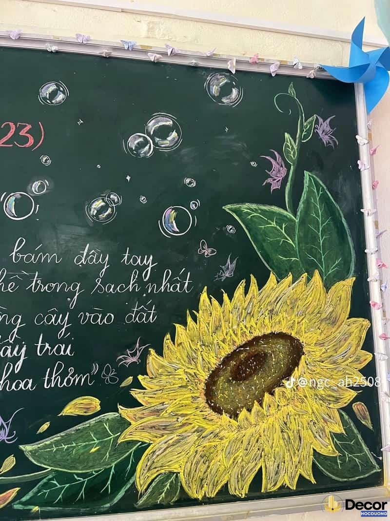 trang trí bảng đẹp độc đáo