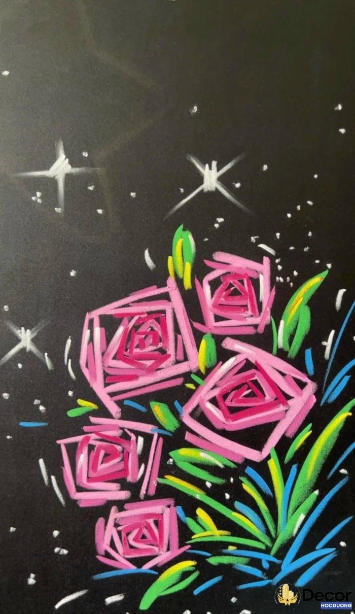 trang trí bảng đẹp đơn giản