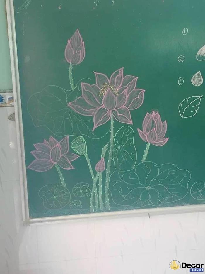 trang trí bảng đẹp đơn giản cho lớp học