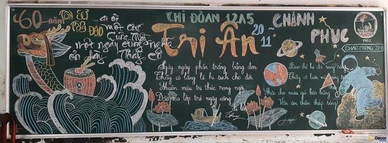 trang trí bảng đẹp tri an