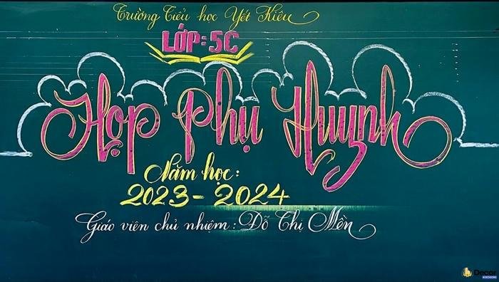 trang trí bảng họp phụ huynh cuối học kì 1