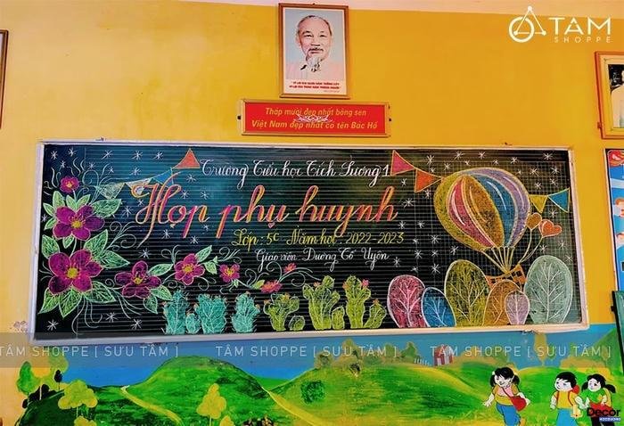 trang trí bảng họp phụ huynh cuối năm