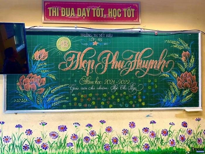 trang trí bảng họp phụ huynh cuối năm 2022