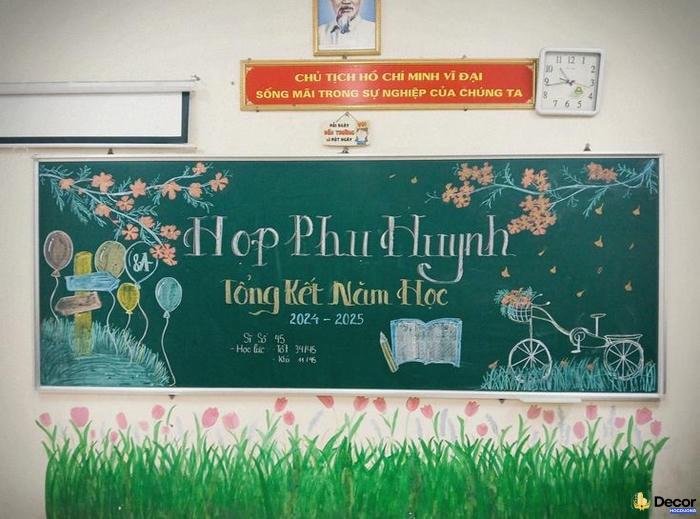 trang trí bảng họp phụ huynh cuối năm 2024