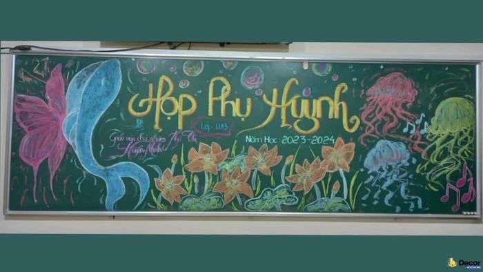 trang trí bảng họp phụ huynh cuối năm ấn tượng