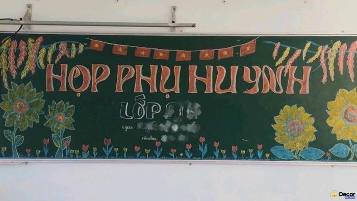trang trí bảng họp phụ huynh cuối năm đẹp mắt