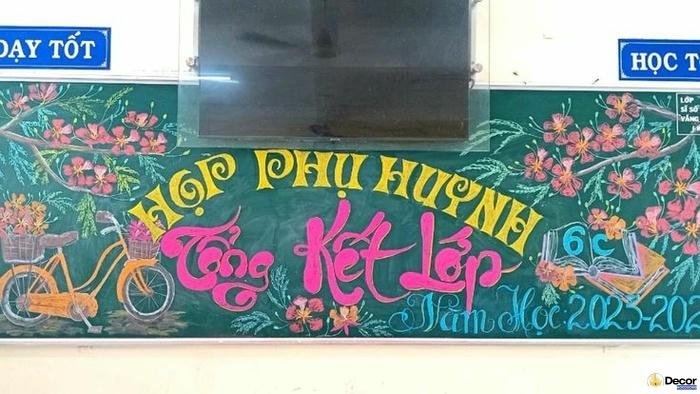 trang trí bảng họp phụ huynh cuối năm đẹp