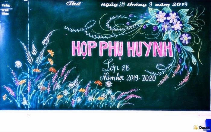 trang trí bảng họp phụ huynh cuối năm lạ