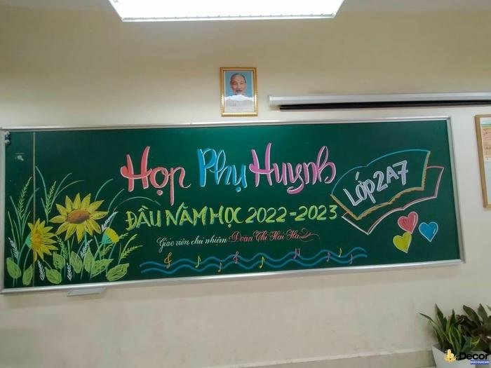 trang trí bảng họp phụ huynh cuối năm mới