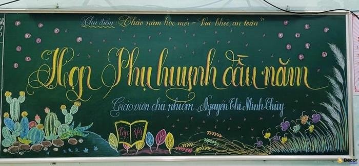 trang trí bảng họp phụ huynh cuối năm sáng tạo