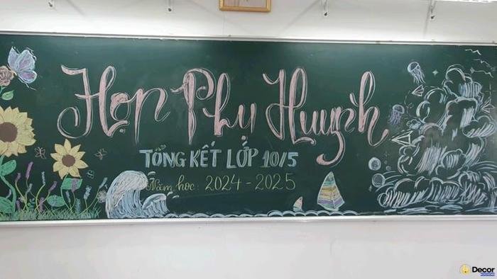trang trí bảng họp phụ huynh cuối năm thân thiện