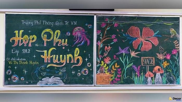 trang trí bảng họp phụ huynh tổng kết cuối năm