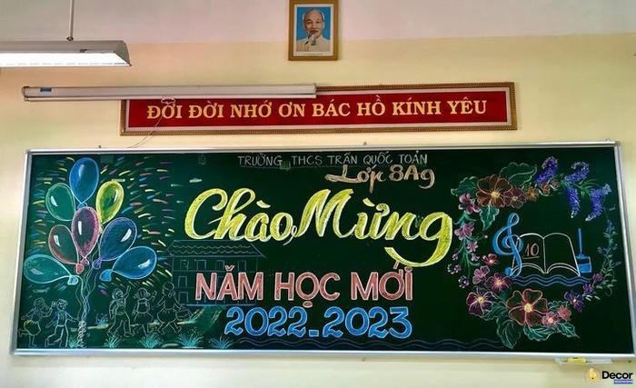 trang trí bảng lễ khai giảng chủ đề năm học mới