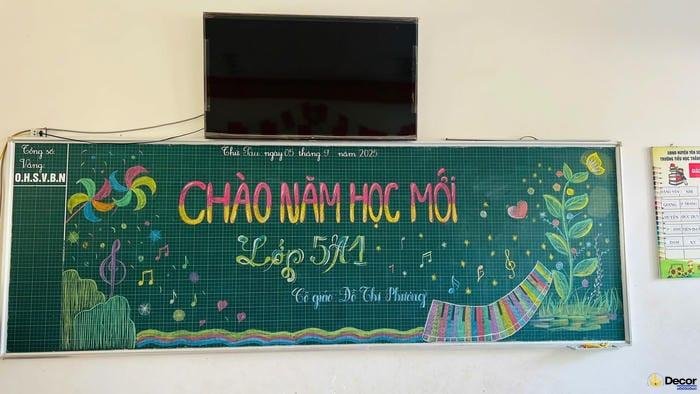 trang trí bảng lễ khai giảng học sinh