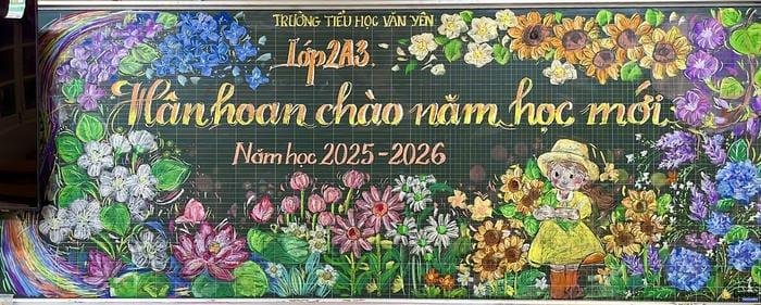 trang trí bảng lễ khai giảng nhanh